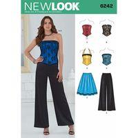 6242 new look ladies corset top trousers and skirt a 4 16 382051