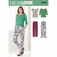 6246 new look ladies tapered ankle pant and knit top a 8 18 382054