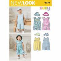 6274 - New Look Babies\' Romper And Hats A (NB-L) 382068