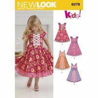 6278 new look childs dress with trim variations a 3 8 382070