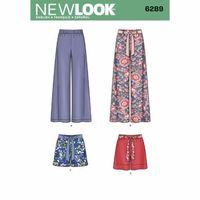 6289 - New Look Ladies\' Pull-On Trousers Or Shorts And Tie Belt A (8-18) 382080
