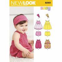 6293 - New Look Babies\' Romper, Dress, Panties And Headband A (NB-L) 382084