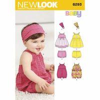 6293 new look babies romper dress panties and headband a nb l 382084