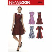 6299 - New Look Ladies\' Dress With Neckline & Sleeve Variations A (8-20) 382089