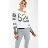 62 CROP CAMO SWEAT