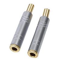 6.35mm Stereo Plug to 3.5mm Stereo Socket Adapter
