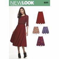 6311 - New Look Ladies\' Flared Skirt In Three Lengths A (8-20) 382096