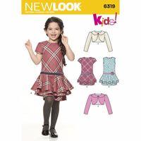 6319 - New Look Child\'s Jacket And Bias Dress A (3-8) 382102
