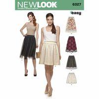6327 - New Look Ladies\' Skirts With Length And Overskirt Variations A (8-20) 382108