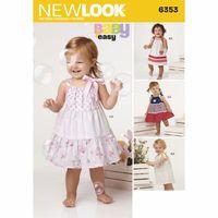 6353 - New Look Babies\' Dresses And Panties A (NB-L) 382128