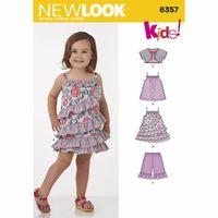 6357 - New Look Toddlers\' Dress, Top, Shorts And Bolero A (1/2-4) 382130
