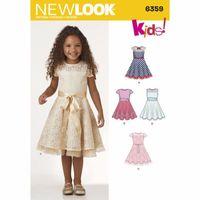 6359 - New Look Child\'s Dresses With Lace And Trim Details A (3-8) 382134