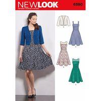 6390 - New Look Ladies\' Dresses With Full Skirt And Bolero A (8-18) 382154