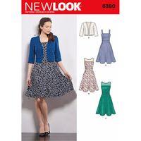 6390 new look ladies dresses with full skirt and bolero a 8 18 382154