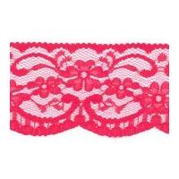 63mm Nylon Lace Trimming Pink