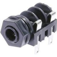 6.35 mm audio jack Socket, horizontal mount Number of pins: 2 Mono Black Neutrik NMJ4HF-S 1 pc(s)