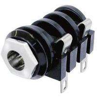 6.35 mm audio jack Socket, horizontal mount Number of pins: 2 Mono Black Neutrik NMJ4HC-S 1 pc(s)