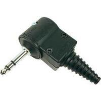 6.35 mm audio jack Plug, right angle Number of pins: 3 Stereo Black Cliff CL2076S 1 pc(s)