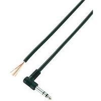 6.35 mm audio jack Plug, right angle Number of pins: 3 Stereo Black VOLTCRAFT XL-AC63SGW 1 pc(s)