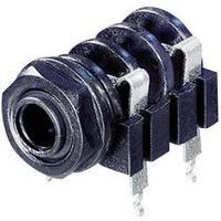 6.35 mm audio jack Socket, horizontal mount Number of pins: 2 Mono Black Rean AV NYS 2192 1 pc(s)