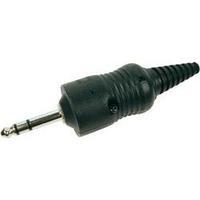 6.35 mm audio jack Plug, straight Number of pins: 3 Stereo Black Cliff CL2075S 1 pc(s)