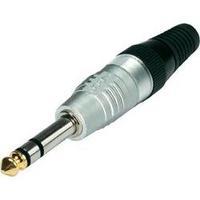 6.35 mm audio jack Plug, straight Number of pins: 3 Stereo Silver Hicon HI-J63S 1 pc(s)