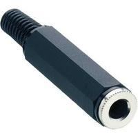 6.35 mm audio jack Socket, straight Number of pins: 3 Stereo Black Lumberg KLK 3 SCHWARZ 1 pc(s)