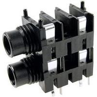 635 mm audio jack socket horizontal mount number of pins 2 mono black  ...