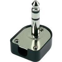 6.35 mm audio jack Plug, right angle Number of pins: 3 Stereo Black Conrad Components 1 pc(s)
