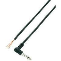 6.35 mm audio jack Plug, right angle Number of pins: 2 Mono Black VOLTCRAFT XL-AC63SW 1 pc(s)