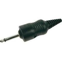 6.35 mm audio jack Plug, straight Number of pins: 2 Mono Black Cliff CL2075 1 pc(s)