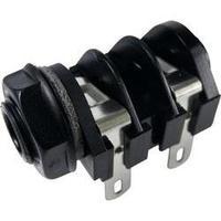 635 mm audio jack socket horizontal mount number of pins 2 mono black  ...