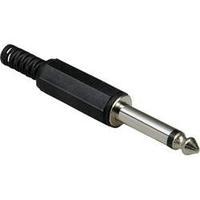 6.35 mm audio jack Plug, straight Number of pins: 2 Mono Black BKL Electronic 1107001 1 pc(s)
