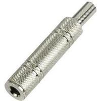 6.35 mm audio jack Socket, straight Number of pins: 2 Mono Silver Conrad Components 1 pc(s)
