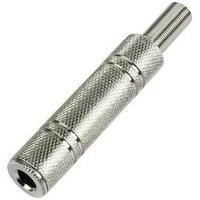 6.35 mm audio jack Socket, straight Number of pins: 3 Stereo Silver Conrad Components 1 pc(s)