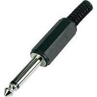 6.35 mm audio jack Plug, straight Number of pins: 2 Mono Black Conrad Components 1 pc(s)