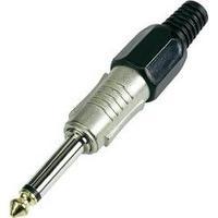 6.35 mm audio jack Plug, straight Number of pins: 2 Mono Silver Conrad Components 1 pc(s)