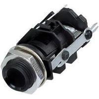 6.35 mm audio jack Socket, vertical vertical Number of pins: 3 Stereo Black Rean AV RJ3VI-D1-CON 1 pc(s)