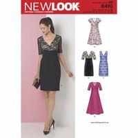 6410 - New Look Ladies\' Dress With Skirt And Fabric Variations A (10-22) 382173