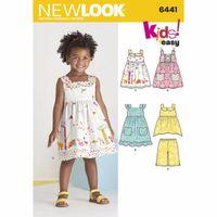 6441A - New Look Toddlers\' Easy Dresses, Top And Cropped Trousers A (1/2-4) 382264