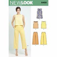 6459A - New Look Ladies\' Tunic Or Top And Cropped Trousers A (8-20) 382280