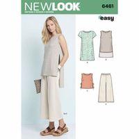 6461A - New Look Ladies\' Dress, Tunic, Top And Cropped Trousers A (6-18) 382282