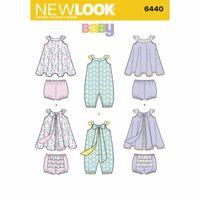 6440A - New Look Babies\' Romper And Sundress With Panties A (NB-L) 382263