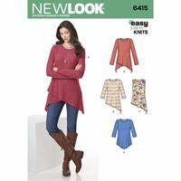 6415 new look ladies knit tunics a xs xl 382178