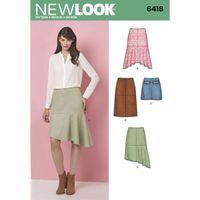 6418 - New Look Ladies\' Skirts With Length & Hemline Variations A (8-20) 382181