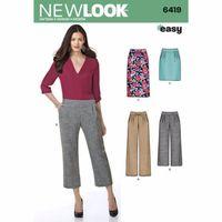 6419 - New Look Ladies\' Easy Trousers And Skirts A (8-20) 382182