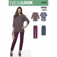 6420 - New Look Ladies\' Knit Skirt, Trousers And Top A (XS-XL) 382183