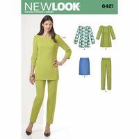 6421 - New Look Ladies\' Tunic, Trousers And Skirt A (8-18) 382184