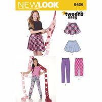 6426 - New Look Girls\' Trousers In Two Lengths & Skirt A (8-16) 382188