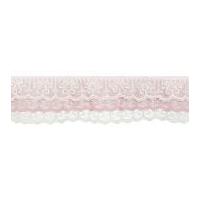 64mm simplicity 3 tier lace trimming pink white